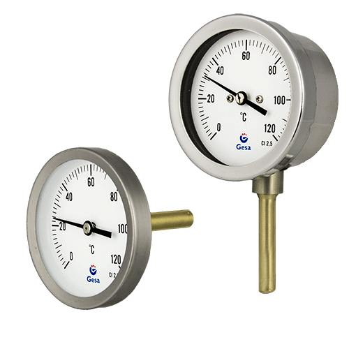 THERMOMETER - BIMETALLIC RADIAL AND AXIAL