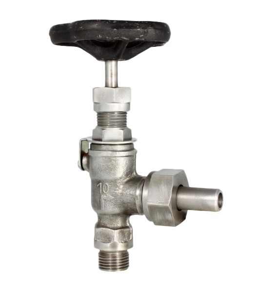 GLOBE VALVE CAST STEEL ANGLE WITH WELDING RINGS DS  DIN86551 PN 100