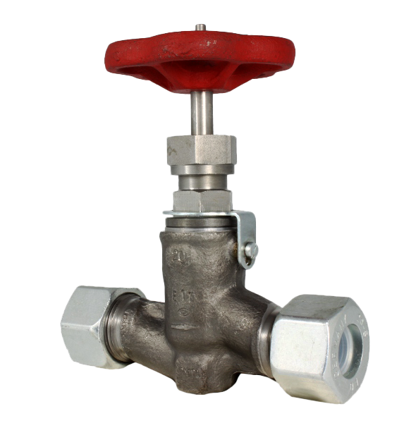 GLOBE VALVE CAST STEEL STRAIGHT WITH CUTTINGS RINGS CRS  DIN86552 PN 100