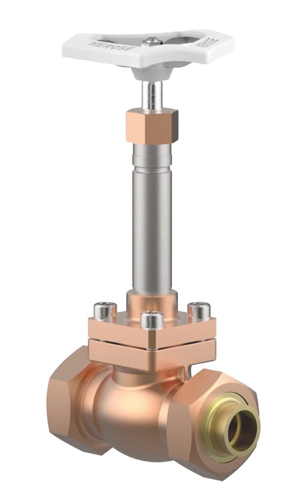 GLOBE VALVE TYPE 02411 UNION CONNECTION WITH BRASS ENDS FOR SOLDERING